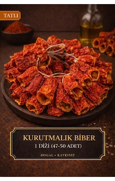 Diyarından Gaziantep Kurutmalık Biber Tatlı 1 Dizim 47-50 Adet Diyarından Gaziantep Kurutmalık Biber Tatlı 1 Dizim 47-50 Adet