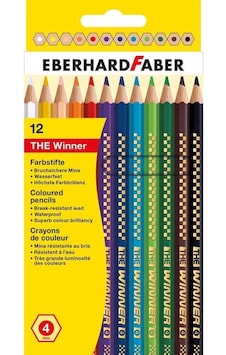 Eberhard Faber The Winner Kalın Altıgen Kuruboya 4mm 12 Renk 518212 Eberhard Faber The Winner Kalın Altıgen Kuruboya 4mm 12 Renk 518212