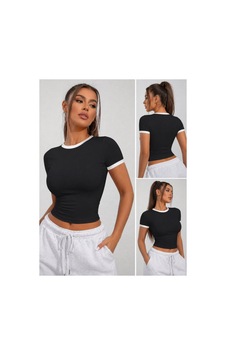 Butik İstanbul Kadın Yanı Lastik Detay Ribanalı Viskon Kumaş Bluz Siyah Butik İstanbul Kadın Yanı Lastik Detay Ribanalı Viskon Kumaş Bluz Siyah