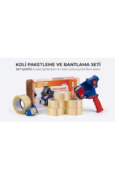 Şeylişeyler - Koli Bandı Seti 6 Adet 45 Mm X 100 M Hotmelt Şeffaf Koli Bandı Ve 1 Adet Koli Bant Kesme Makinesi Seti Diğer Şeylişeyler - Koli Bandı Seti 6 Adet 45 Mm X 100 M Hotmelt Şeffaf Koli Bandı Ve 1 Adet Koli Bant Kesme Makinesi Seti Diğer