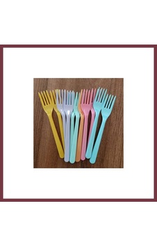 Storeşahin Nisa Plastik Lüx Çatal Renkli 6 Lı Shn0720 Çok Renkli Storeşahin Nisa Plastik Lüx Çatal Renkli 6 Lı Shn0720 Çok Renkli