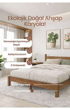 Renazzo Mi Rage Masif Ahşap Karyola Vernik 160x200 Vernik - 160 X 200 Renazzo Mi Rage Masif Ahşap Karyola Vernik 160x200 Vernik - 160 X 200