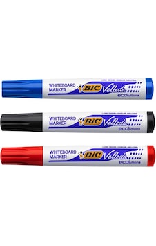 Bic Velleda Beyaz Tahta Kalemi Siyah 1 Adet + Mavi 1 Adet + Kırmızı 1 Adet Bic Velleda Beyaz Tahta Kalemi Siyah 1 Adet + Mavi 1 Adet + Kırmızı 1 Adet