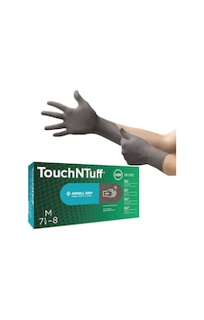Ansell Touchntuff 93-250 Siyah Nitril Tek Kullanımlık Eldiven Xl Beden
