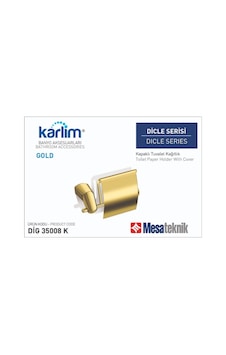 Boheme Karlim Dicle Serisi Kapaklı Tuvalet Kağıtlığı Gold Boheme Karlim Dicle Serisi Kapaklı Tuvalet Kağıtlığı Gold