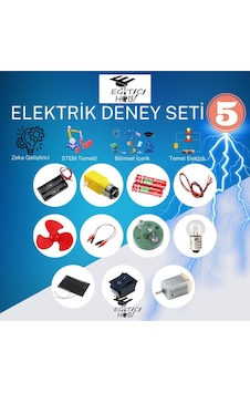 Kutulu, Elektrik Deney Seti - 5 Eğitici Hobi Bilim Seti Kutulu, Elektrik Deney Seti - 5 Eğitici Hobi Bilim Seti