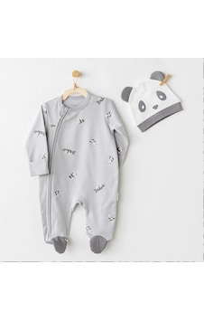 Andywawa Bebek Tulum Takım Ac26023 Gri Andywawa Bebek Tulum Takım Ac26023 Gri
