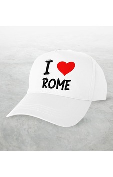 Bk Kids BK Gift I Love Rome Tasarımlı Beyaz Şapka - Model 1 Bk Kids BK Gift I Love Rome Tasarımlı Beyaz Şapka - Model 1