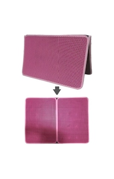 Elekli Kedi Tuvalet Önü Paspası, 82x60 Cm Pembe 2li Elekli Kedi Tuvalet Önü Paspası, 82x60 Cm Pembe 2li