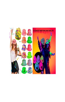 Farklı Desenlerde Plastik Neon Uv Işık Parti Şapkası 1 Adet Çok Renkli Farklı Desenlerde Plastik Neon Uv Işık Parti Şapkası 1 Adet Çok Renkli