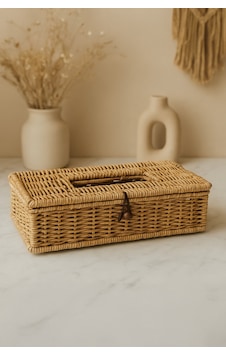 Rattan Z Peçetelik Organizeri Düzenleyici Kapaklı Dikdörtgen Hasır Peçetelik Kahverengi Rattan Z Peçetelik Organizeri Düzenleyici Kapaklı Dikdörtgen Hasır Peçetelik Kahverengi