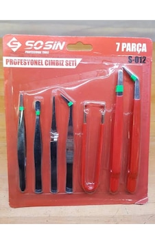 Sosın Profesyonel Cımbız Seti 7 Parça Sosın Profesyonel Cımbız Seti 7 Parça