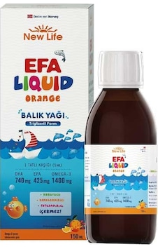 Newlife Efa Liquid Orange Balık Yağı Şurubu 150Ml Newlife Efa Liquid Orange Balık Yağı Şurubu 150Ml