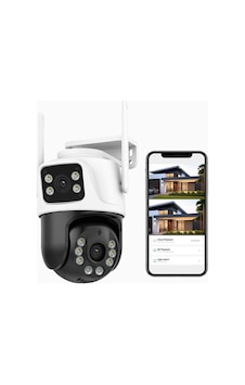 6mp Dual-lens Ptz Cctv Güvenlik Kamerası Aı İnsan Algılama Ip66 Su Geçirmez H.265 360 Görüş Beyaz 6mp Dual-lens Ptz Cctv Güvenlik Kamerası Aı İnsan Algılama Ip66 Su Geçirmez H.265 360 Görüş Beyaz