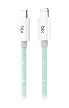 Bix T3cl Type-c To Lightning Apple Uyumlu iPhone 27w Örgülü Hızlı Şarj Ve Data Kablosu 1 Metre Yeşil
