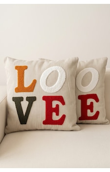2'li Punch İşlemeli Kırlent Kılıfı Modern Bohem Dekoratif Koltuk Yastık Kılıfı Love Love 2'li Punch İşlemeli Kırlent Kılıfı Modern Bohem Dekoratif Koltuk Yastık Kılıfı Love Love