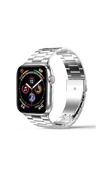 Apple Watch Uyumlu 40mm Ultra Thin Steel Belt Three Beads Metal Kordon Apple Watch Uyumlu 40mm Ultra Thin Steel Belt Three Beads Metal Kordon