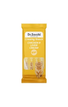 Dr. Sacchi Creamy Snack Tavuklu ve Ciğerli Krema Kedi Ödülü 4 Adet Dr. Sacchi Creamy Snack Tavuklu ve Ciğerli Krema Kedi Ödülü 4 Adet