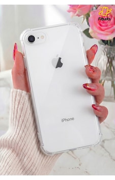 Fibaks iPhone 7/8/se Uyumlu Kılıf Antishock Darbe Emici Kamera Korumalı Esnek Şeffaf Silikon Kapak Fibaks iPhone 7/8/se Uyumlu Kılıf Antishock Darbe Emici Kamera Korumalı Esnek Şeffaf Silikon Kapak