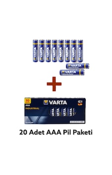 Varta Endüstriyel Aaa Ince Kalem Pil 1.5v Alkalin 20'li Varta Endüstriyel Aaa Ince Kalem Pil 1.5v Alkalin 20'li