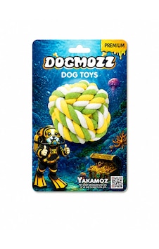 Dogmozz Premium Örgü İpli Köpek Oyuncak Topu 8 Cm