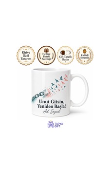 Ayrılık Acısı Çekenlere Unut Gitsin Yeniden Başla Motivasyon Kupa Bardak Hediye Beyaz / Çok Renkli Ayrılık Acısı Çekenlere Unut Gitsin Yeniden Başla Motivasyon Kupa Bardak Hediye Beyaz / Çok Renkli