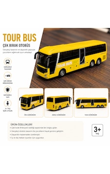 Çek Bırak Tour Bus Oyuncak Otobüs 15 Cm Yeşil Çek Bırak Tour Bus Oyuncak Otobüs 15 Cm Yeşil