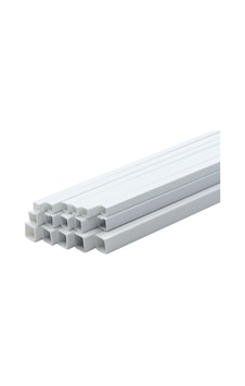 Plastik Beyaz Içi Boş Kare Çıta 6X6Mm 50Cm 5 Adet Plastik Beyaz Içi Boş Kare Çıta 6X6Mm 50Cm 5 Adet