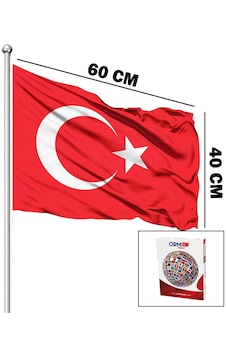 Alpaka Kumaş Türk Bayrak 40x60cm 1