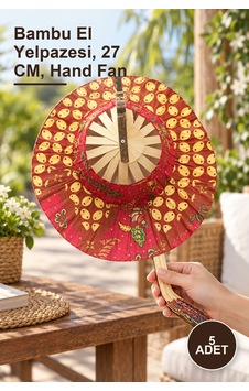 5 Adet Bambu Şapkalı Yelpaze Sayang Bambu El Yelpazesi, 27 Cm, Hand Fan 5 Adet Bambu Şapkalı Yelpaze Sayang Bambu El Yelpazesi, 27 Cm, Hand Fan