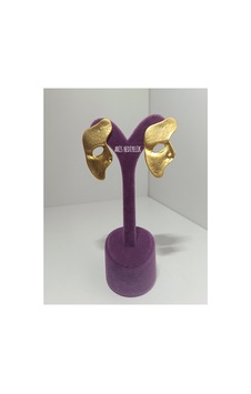 Gold Kaplama Yüz/maske Küpe Sarı - 724830787 Sarı