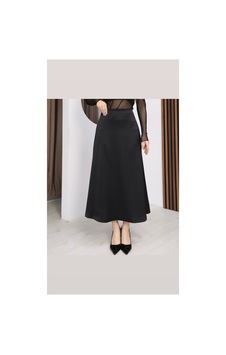 Moda Banuş Siyah Zarif Saten Detay Uzun Etek Çok Renkli Çok Renkli Moda Banuş Siyah Zarif Saten Detay Uzun Etek Çok Renkli Çok Renkli