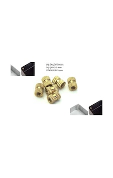 M2.5 Insert Somun - Iç Somun - Pirinç Somun 100 Adet M2.5 Insert Somun - Iç Somun - Pirinç Somun 100 Adet