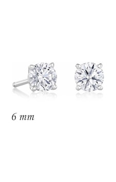 Gümüş Yuvarlak Tek Taş Zirkon Küpe - 6 Mm. Gümüş Gümüş Yuvarlak Tek Taş Zirkon Küpe - 6 Mm. Gümüş