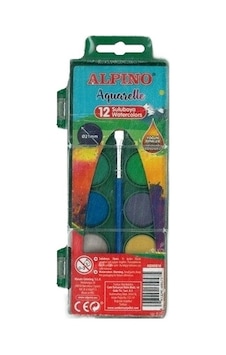 Alpino Sulu Boya 12 Renk Küçük Boy 21 MM Alpino Sulu Boya 12 Renk Küçük Boy 21 MM