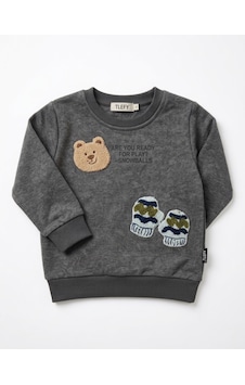Babydoll Sweatshirt Tuffy Açık Gri Melanj Babydoll Sweatshirt Tuffy Açık Gri Melanj