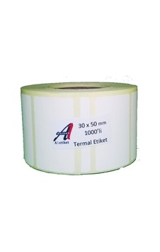 A1 Etiket 30 X 50 Mm Termal Barkod Etiketi 1000 Sarım 10 Rulo 10. A1 Etiket 30 X 50 Mm Termal Barkod Etiketi 1000 Sarım 10 Rulo 10.