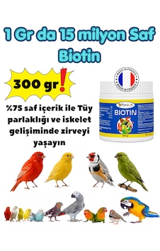 300 Gr Biotin %75 Saf Biotin 15 Milyon Güç - Kuşlar İçin Tüy, Deri Ve Gaga Bakım Vitamini B7 300 Gr Biotin %75 Saf Biotin 15 Milyon Güç - Kuşlar İçin Tüy, Deri Ve Gaga Bakım Vitamini B7