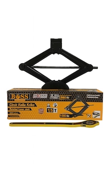 Boss 1.5 Ton Cırcır Kollu Oto Krikosu - Mekanik Araç Krikosu Min 100 Mm Max :390 Mm