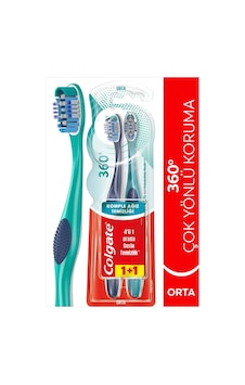 Colgate 360 Komple Ağız Temizliği Çok Yönlü Koruma Orta Diş Fırçası 2'li Diğer