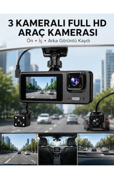 3 Kanallı Araç Dvr Ön + İç + Arka Kamera İle Tam Kapsama, Yüksek Güvenlik Yeni Nesil - Bayi Depom 3 Kanallı Araç Dvr Ön + İç + Arka Kamera İle Tam Kapsama, Yüksek Güvenlik Yeni Nesil - Bayi Depom
