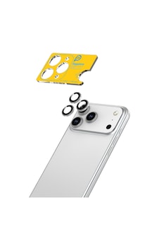 Piili Apple iPhone Uyumlu 17 Pro / 17 Pro Max Gümüş Safir Lens Koruyucu