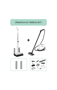 PiranTech M-210 Şarjlı Islak & Kuru Zemin Temizleyici + CB-107C Çok Fonksiyonlu Buharlı Temizlik Makinası PiranTech M-210 Şarjlı Islak & Kuru Zemin Temizleyici + CB-107C Çok Fonksiyonlu Buharlı Temizlik Makinası