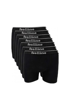 7 Adet Feelline Siyah Pamuklu Doğal Likralı Erkek Boxer M Siyah 7 Adet Feelline Siyah Pamuklu Doğal Likralı Erkek Boxer M Siyah
