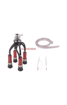 Süt Sağım Makinesi Plastik Kılıflı Ünite 160cc + Hortum + Fırça Seti