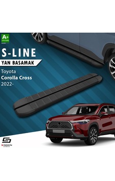 Drstuning S-dizayn Toyota Corolla Cross S-line Siyah Yan Basamak 183 Cm 2022 Üzeri