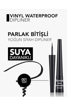 Suya Dayanıklı Parlak Dipliner Siyah - Waterproof Dipliner - 001 - 8690604536498 0