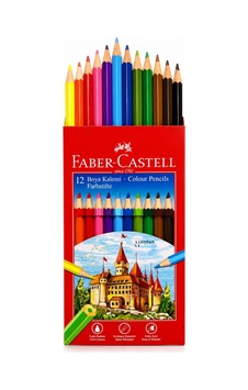 Faber 12'li Kuru Boya Uzun Boy Çok Renkli Faber 12'li Kuru Boya Uzun Boy Çok Renkli