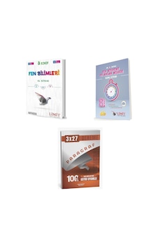 2027 Limit 8. Sınıf Fen Bilimleri El Kitabı + Din Kronometre Kültürü Ve Ahlak Bilgisi Soru + Ankapade 3'lü Set 2027 Limit 8. Sınıf Fen Bilimleri El Kitabı + Din Kronometre Kültürü Ve Ahlak Bilgisi Soru + Ankapade 3'lü Set