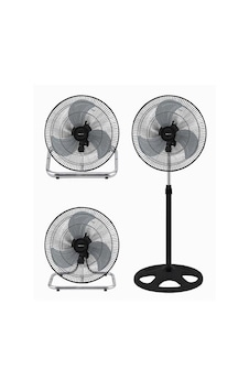 Kraus 3in1 18'' 80 W Metal Pervaneli Sanayi Tipi Ayaklı Vantilatör